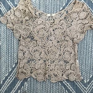 Tan lace shirt